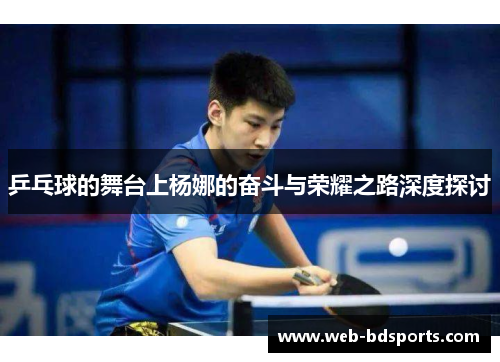 乒乓球的舞台上杨娜的奋斗与荣耀之路深度探讨